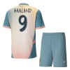 Conjunto (Camiseta+Pantalón Corto) Manchester City Haaland 9 Cuarta Equipación 2024-25 - Niño